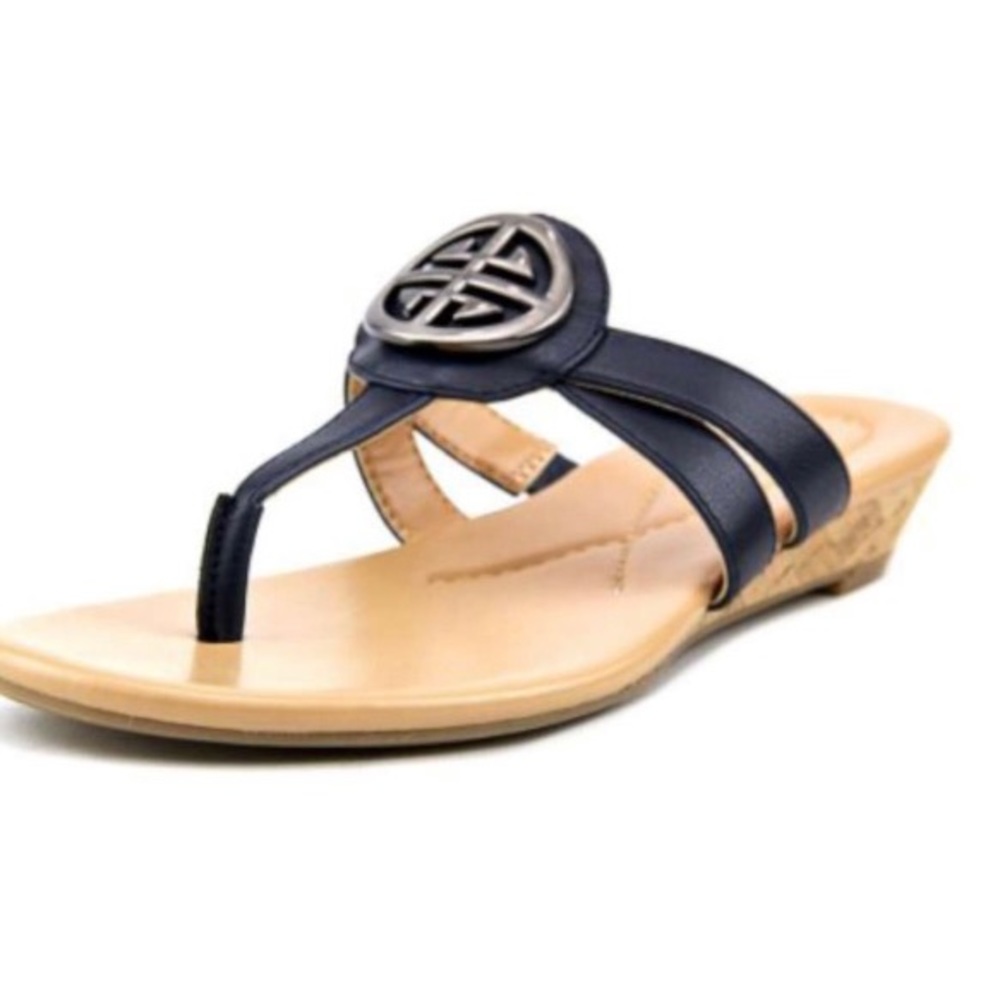 Kim Rogers Womens Hancy Open Toe Casual, Navy